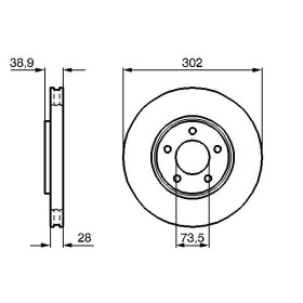 BOSCH Brzdový kotúč vetraný Ø302mm   0 986 479 117_thumb5