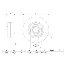 BOSCH Brzdový kotúč plny Ø240mm   0 986 479 007_thumb5