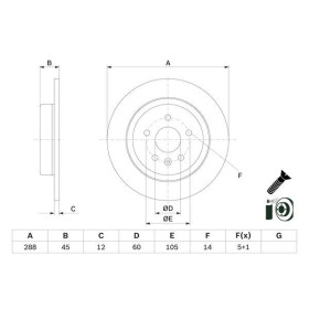 BOSCH Brzdový kotúč plny Ø288mm   0 986 479 D90_thumb5