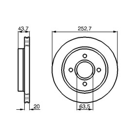 BOSCH Brzdový kotúč vetraný Ø253mm   0 986 478 605_thumb5