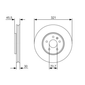 BOSCH Brzdový kotúč vetraný Ø321mm   0 986 479 667_thumb5