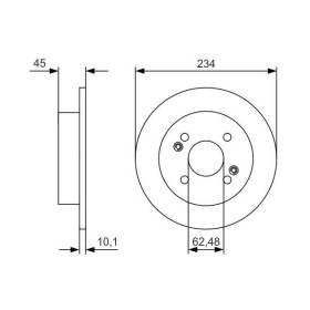 BOSCH Brzdový kotúč plny Ø234mm   0 986 479 D02_thumb5