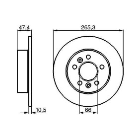 BOSCH Brzdový kotúč plny Ø264.8mm   0 986 478 305_thumb5