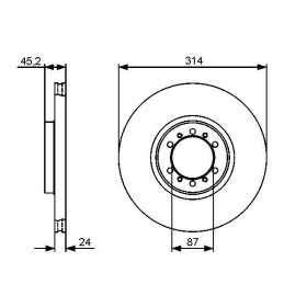 BOSCH Brzdový kotúč vetraný Ø314mm   0 986 479 469_thumb5