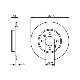 BOSCH Brzdový kotúč vetraný Ø255,5mm   0 986 479 459_thumb5