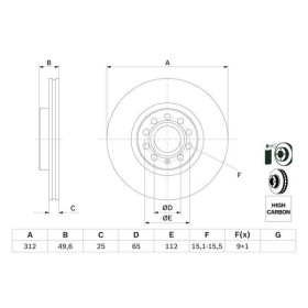 BOSCH Brzdový kotúč vetraný Ø312mm   0 986 479 058_thumb5