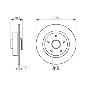 BOSCH Brzdový kotúč plny Ø270mm   0 986 479 607_thumb5