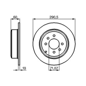 BOSCH Brzdový kotúč plny Ø290,5mm   0 986 478 877_thumb5