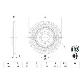 BOSCH Brzdový kotúč vetraný Ø294mm   0 986 479 E32_thumb5