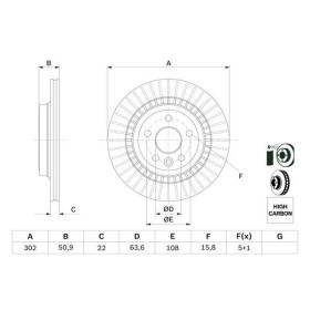 BOSCH Brzdový kotúč vetraný Ø302mm   0 986 479 713_thumb5