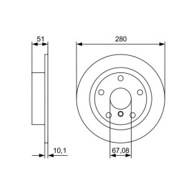 BOSCH Brzdový kotúč plny Ø280mm   0 986 479 C92_thumb5