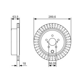 BOSCH Brzdový kotúč vetraný Ø289,6mm   0 986 479 A83_thumb5