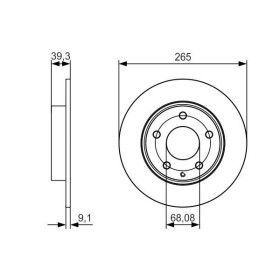 BOSCH Brzdový kotúč plny Ø265mm   0 986 479 C26_thumb5