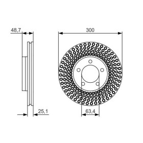 BOSCH Brzdový kotúč vetraný Ø300mm   0 986 479 701_thumb5