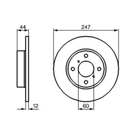 BOSCH Brzdový kotúč plny Ø246,7mm   0 986 479 B45_thumb5