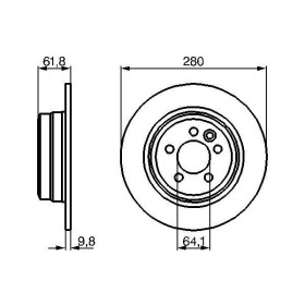 BOSCH Brzdový kotúč plny Ø280mm   0 986 478 837_thumb5