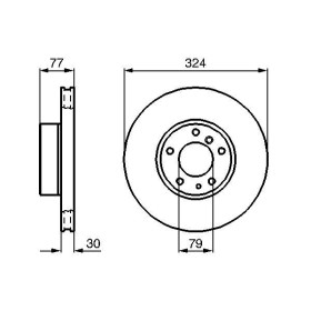 BOSCH Brzdový kotúč vetraný Ø323,8mm   0 986 479 116_thumb5