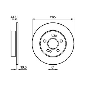 BOSCH Brzdový kotúč plny Ø265mm   0 986 478 758_thumb5