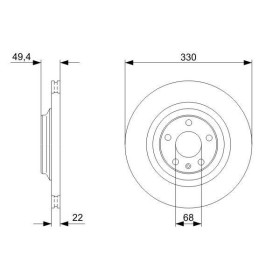 BOSCH Brzdový kotúč vetraný Ø330mm   0 986 479 C64_thumb5