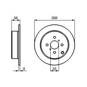 BOSCH Brzdový kotúč plny Ø269mm   0 986 479 B71_thumb5