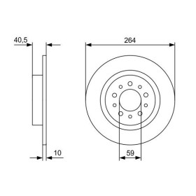 BOSCH Brzdový kotúč plny Ø264mm   0 986 479 C98_thumb5