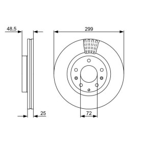 BOSCH Brzdový kotúč vetraný Ø299mm   0 986 479 C74_thumb5