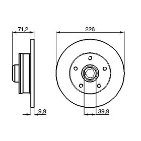 BOSCH Brzdový kotúč plny Ø226mm   0 986 478 332_thumb5