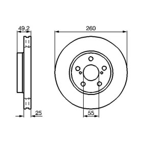 BOSCH Brzdový kotúč vetraný Ø260mm   0 986 478 451_thumb5