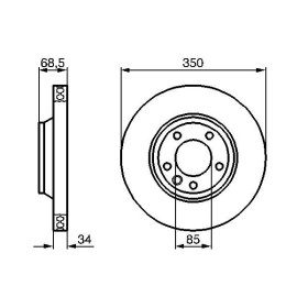 BOSCH Brzdový kotúč vetraný Ø350mm   0 986 479 251_thumb5