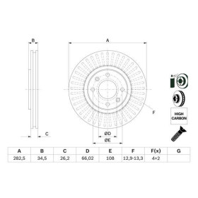 BOSCH Brzdový kotúč vetraný Ø283mm   0 986 479 E67_thumb5