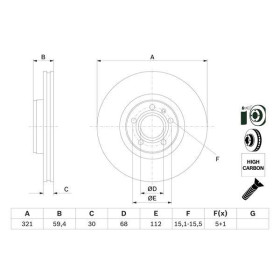 BOSCH Brzdový kotúč vetraný Ø321mm   0 986 479 300_thumb5