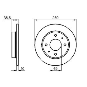 BOSCH Brzdový kotúč plny Ø250mm   0 986 479 236_thumb5