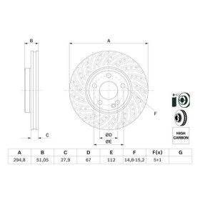 BOSCH Brzdový kotúč dierovany Ø295mm   0 986 479 A02_thumb5