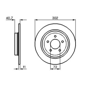 BOSCH Brzdový kotúč plny Ø302mm   0 986 479 C69_thumb5