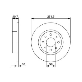 BOSCH Brzdový kotúč plny Ø251mm   0 986 479 C83_thumb5