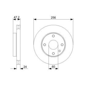 BOSCH Brzdový kotúč vetraný Ø256mm   0 986 479 C01_thumb5