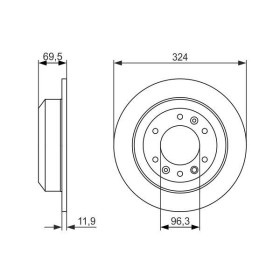 BOSCH Brzdový kotúč plny Ø324mm   0 986 479 598_thumb5