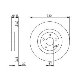 BOSCH Brzdový kotúč dierovany Ø330mm   0 986 479 415_thumb5