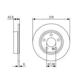 BOSCH Brzdový kotúč plny Ø276mm   0 986 479 A03_thumb5