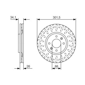 BOSCH Brzdový kotúč vetraný Ø301,5mm   0 986 479 D36_thumb5