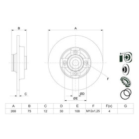 BOSCH Brzdový kotúč plny Ø268mm   0 986 479 387_thumb5