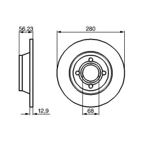 BOSCH Brzdový kotúč plny Ø280mm   0 986 478 131_thumb5