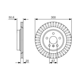 BOSCH Brzdový kotúč vetraný Ø300mm   0 986 479 C95_thumb5