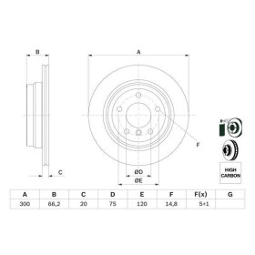 BOSCH Brzdový kotúč vetraný Ø300mm   0 986 479 263_thumb5