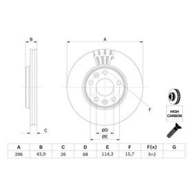 BOSCH Brzdový kotúč vetraný Ø296mm   0 986 479 551_thumb5