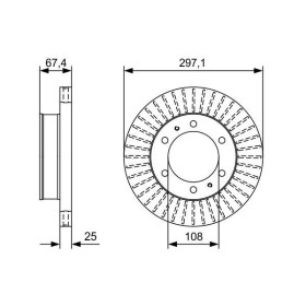 BOSCH Brzdový kotúč vetraný Ø297,2mm   0 986 479 A96_thumb5