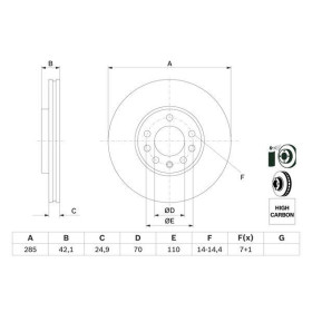 BOSCH Brzdový kotúč vetraný Ø284.9mm   0 986 479 107_thumb5