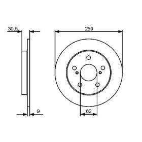 BOSCH Brzdový kotúč plny Ø259mm   0 986 479 418_thumb5