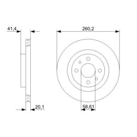 BOSCH Brzdový kotúč vetraný Ø260mm   0 986 479 346_thumb5