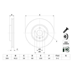 BOSCH Brzdový kotúč vetraný Ø300mm   0 986 479 D93_thumb5